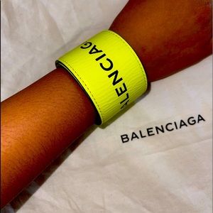 BALENCIAGA Lambskin Slap Bracelet / Cuff